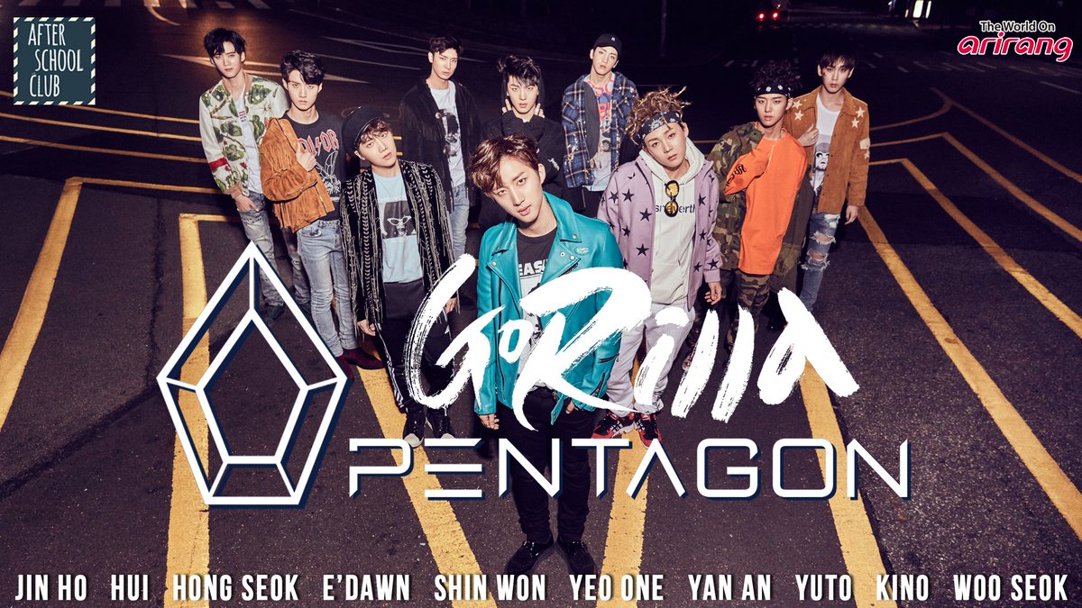 The <a href="/CUBE_PTG/">PENTAGON·펜타곤</a> boys will make our hearts beat like a ‘GORILLA’! #PENTAGON_ASC #arirang_ASC 161018 TUESDAY 1PM KST