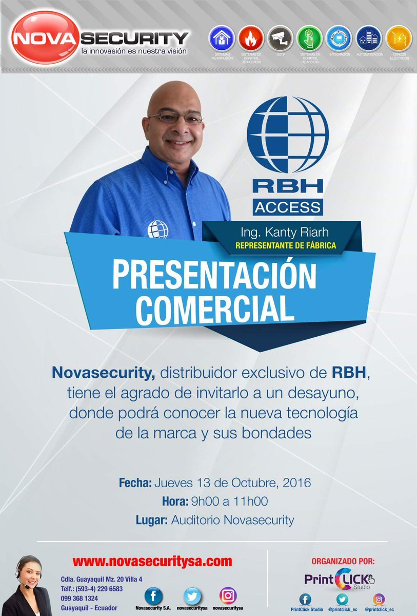 novasecuritysa's tweet photo. Presentación comercial de RBH #distribuidorexclusivo #seguridadecuador #rbhaccess #integradoresecuador #guayaquil #novasecurity https://t.co/l7VAFtB8oc