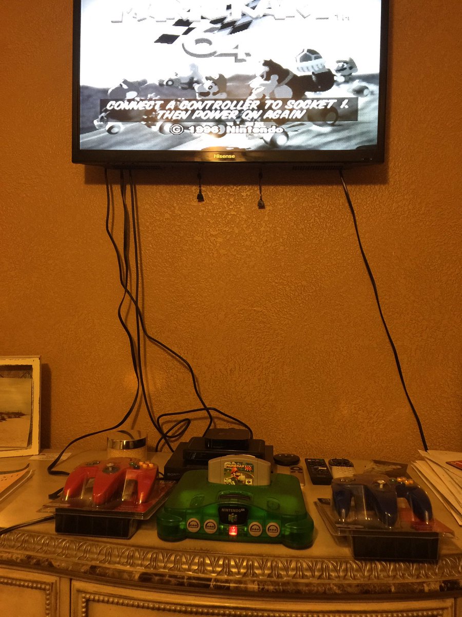 MrsNShields's tweet image. It may be my birthday but I&apos;m still gonna surprise my Bae! #Nintento64 #NewControllers #NewGames #LiterallyTBT #WhatReallyMatters #AllSetUp