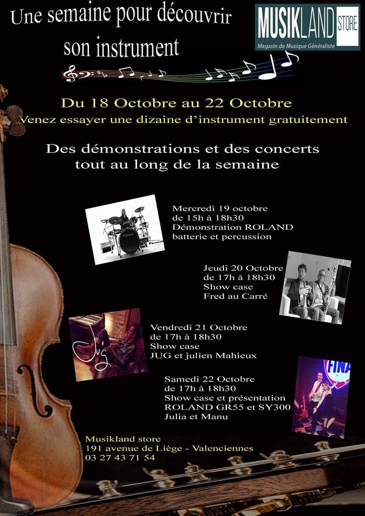 FredAucarreOff's tweet photo. Nous y serons le 20 octobre #jazz #showcase #fredaucarré #Valenciennes #clarinette #trompette #bigband #concert https://t.co/a9LNtadYA7