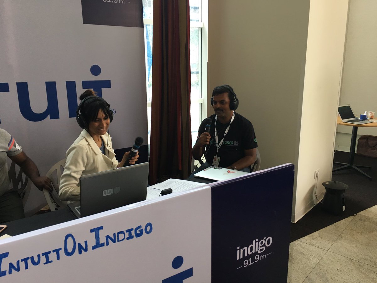 dsouza_sarah's tweet photo. #Hacktober16 on @Indigo919_fm at @IntuitIN because our super cool #Intuitlife is on the radio all day today! https://t.co/x5r97vCL3p