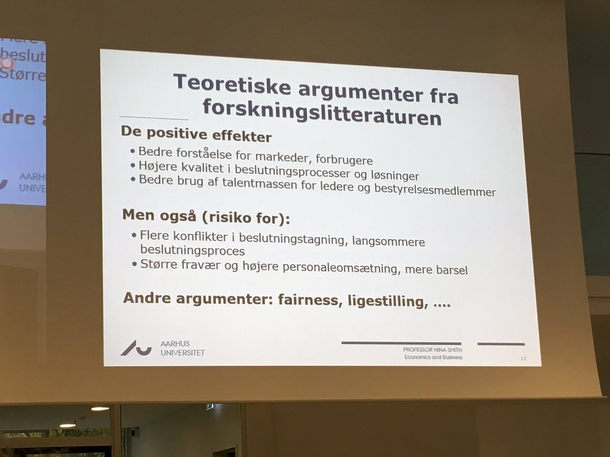 CamFabricius's tweet photo. #ninasmith "spild af talentmasse, ikke at bruge kvinder i ledelse" #kvinderogkarriere #dkpol @LederneDK @DanskErhverv @rasmushorn @KVINFO https://t.co/v0W2u4arF1