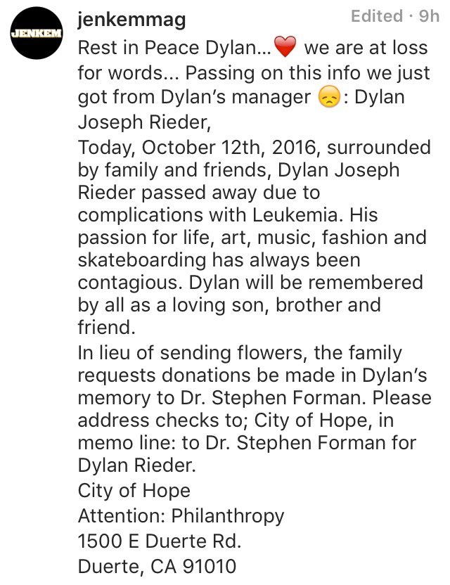 Shakebot9000's tweet photo. Dark day today but I found info for passing on condolences if anyone's interested #dylanreider #DylanReider #styleisforever #RestInPower https://t.co/GKK3UBcfGq