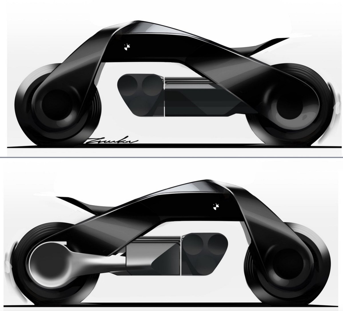 TechCrunch's tweet photo. BMW’s motorcycle concept is so smart you won’t need a helmet to ride it https://t.co/UdE9TAB6Il https://t.co/jOSX9tnb4b