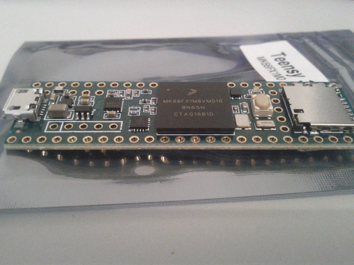 nanikjava's tweet photo. Got my Teensy 3.6 Kickstarter reward. Excited to play with Cortex-M4 #opensourcehardware #teensy #arduinocompatible https://t.co/CpVmbWnluS