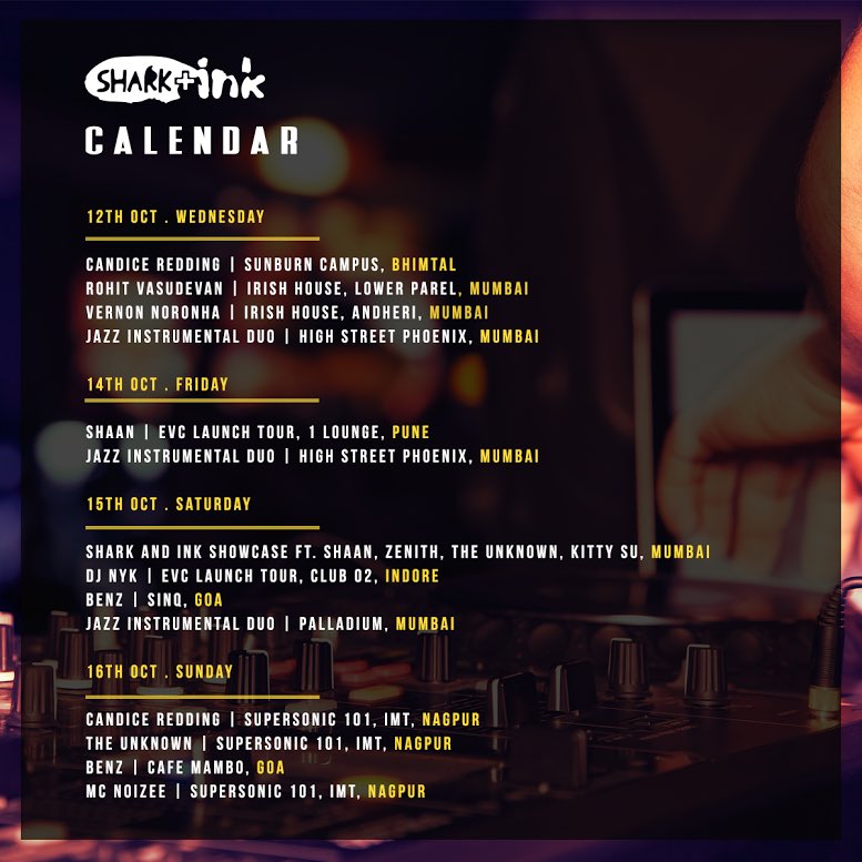 SharkAndInk's tweet photo. Our weekend kit is just about ready. #sharkattack #bitethis #gigalert #gigsinindia #mumbai #nagpur #goa #pune https://t.co/S18EtB3nB6