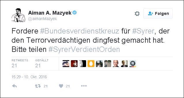 Mundaufmachen's tweet photo. .@PLengsfeld Skandal, wenn mml Terrorhelfer immer noch d Bundesverdienstkreuz erhielten! #Selbstmord #Aufklärung #Zelle #Albakr #Heldensyrer https://t.co/hkc3yG3XAj