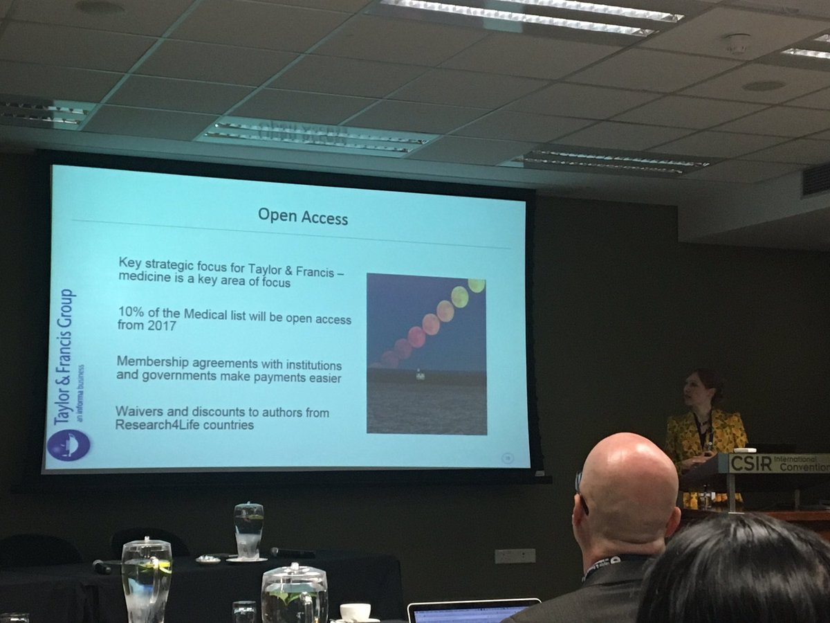 NSchellack's tweet image. Great talk by Janet Remington on development in journal publishing focus on #open access #fastturnaroundtime @TandF_Africa @tandfnewsroom