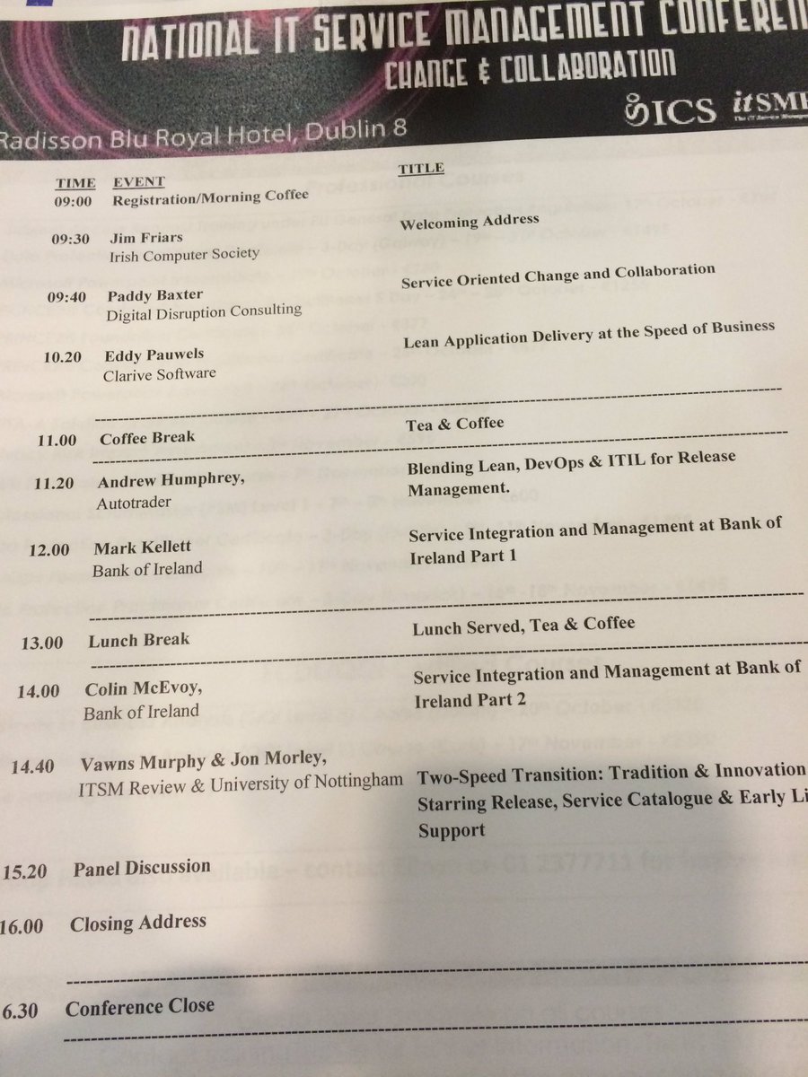 JonMorleyITSM's tweet image. Ready for @itSMF_ie #itsmf16ie I'm up at 1440 vs @vawns for #twospeed @itSMFUKTransMgt