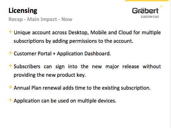 graebertcad's tweet image. Andre Neumann about licensing #ARESCommander #graebert16