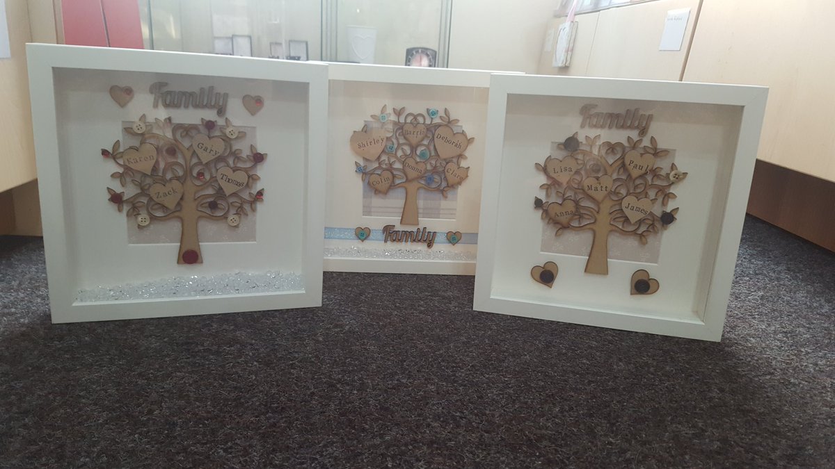 Family trees now available to order from sentiments. A perfect gift for £20. Call in to order in time for Christmas