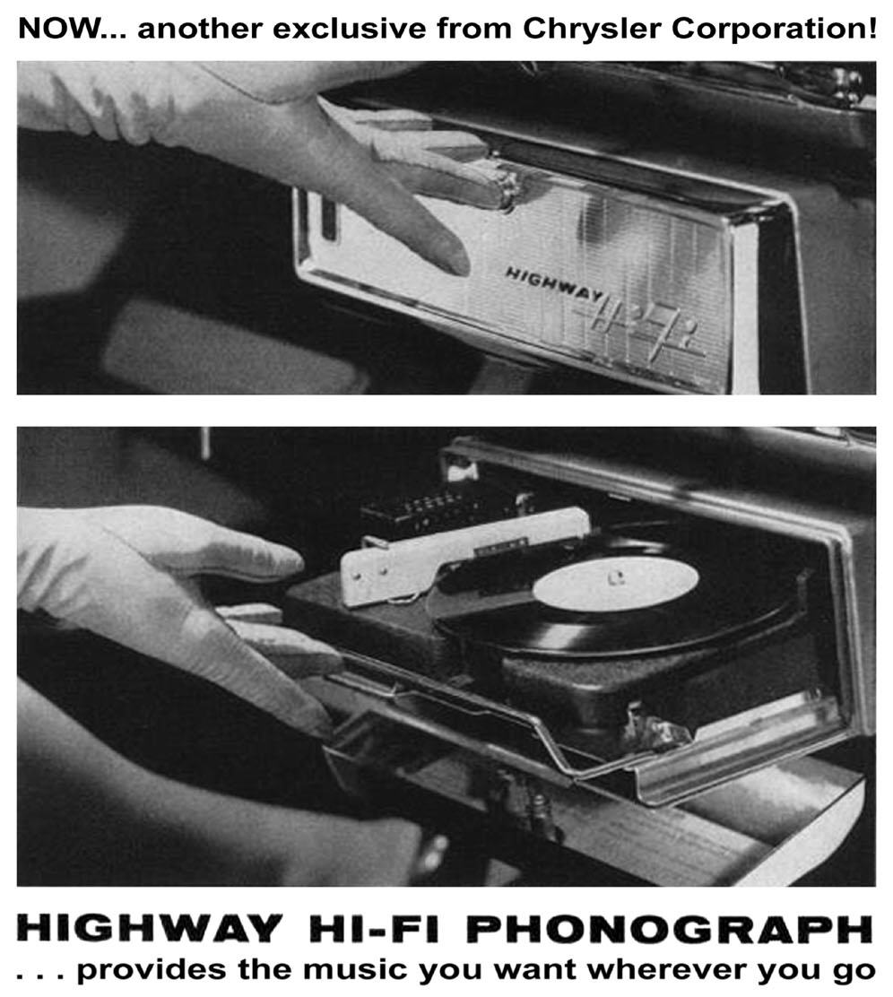 12 октября 1955 – Компания «Chrysler Corporation» начала укомплектовывать первыми Hi-Fi-проигрывателями машины 1956 года выпуска.