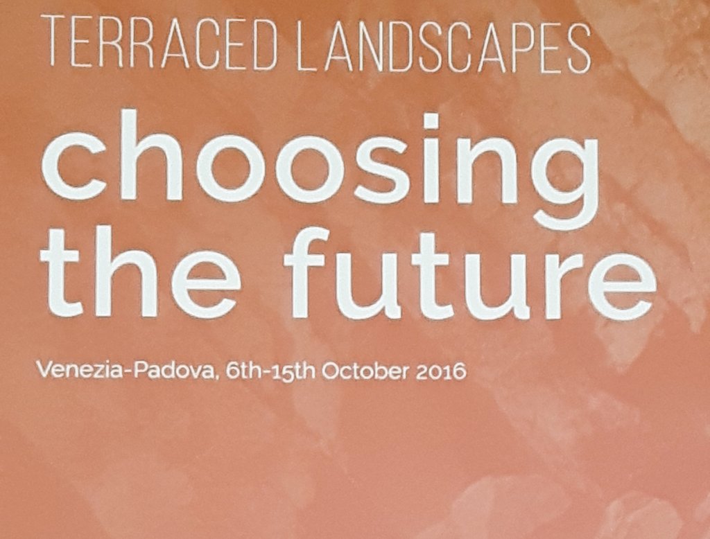 dav_rizzo's tweet photo. Terraced Landscapes: #choosingthefuture
Plenary talks sacralize peasant know-how BUT forget nowadays farmers & actors
#ITLA2016 #back2earth https://t.co/zq3sJ4Jqxs