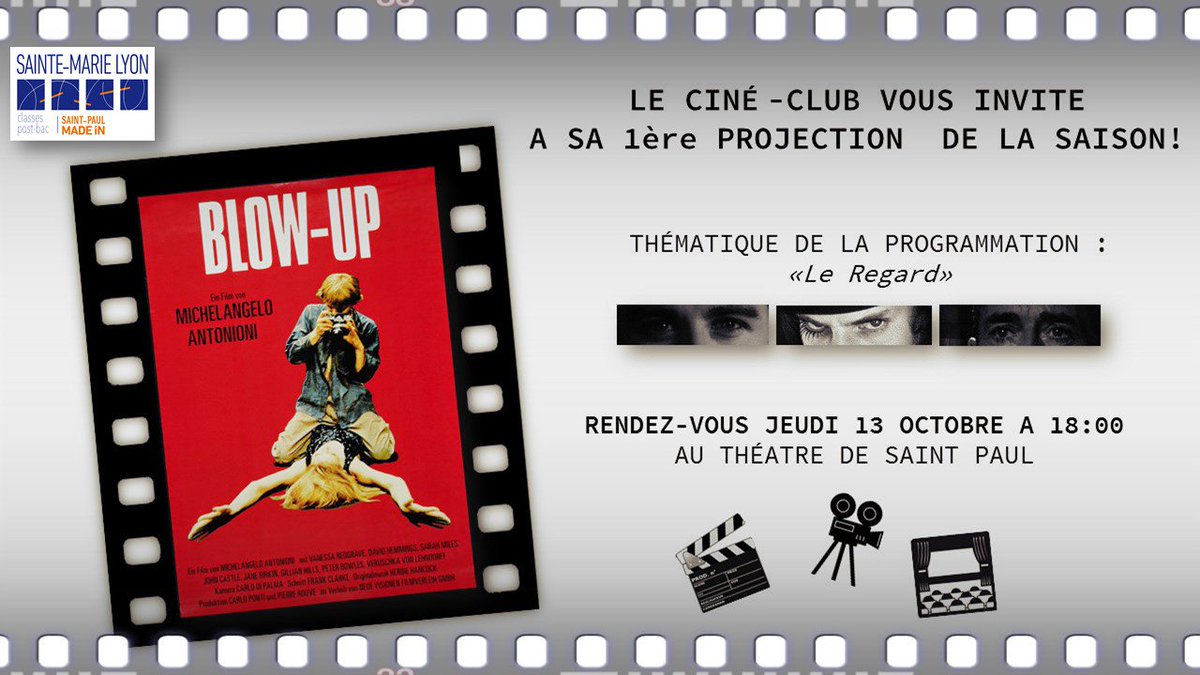 SUP_IMP's tweet photo. 1ère projection du Ciné-Club ! @SUP_IMP @MADE_IN_SML #cinema #film #movie #blowup #MADE_IN https://t.co/ronWKqCPgS