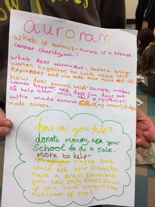 What amazing posters by daughters of an Aurorite!Thank you so much girls! I'm so impressed- can't wait to fundraise with you in the future.