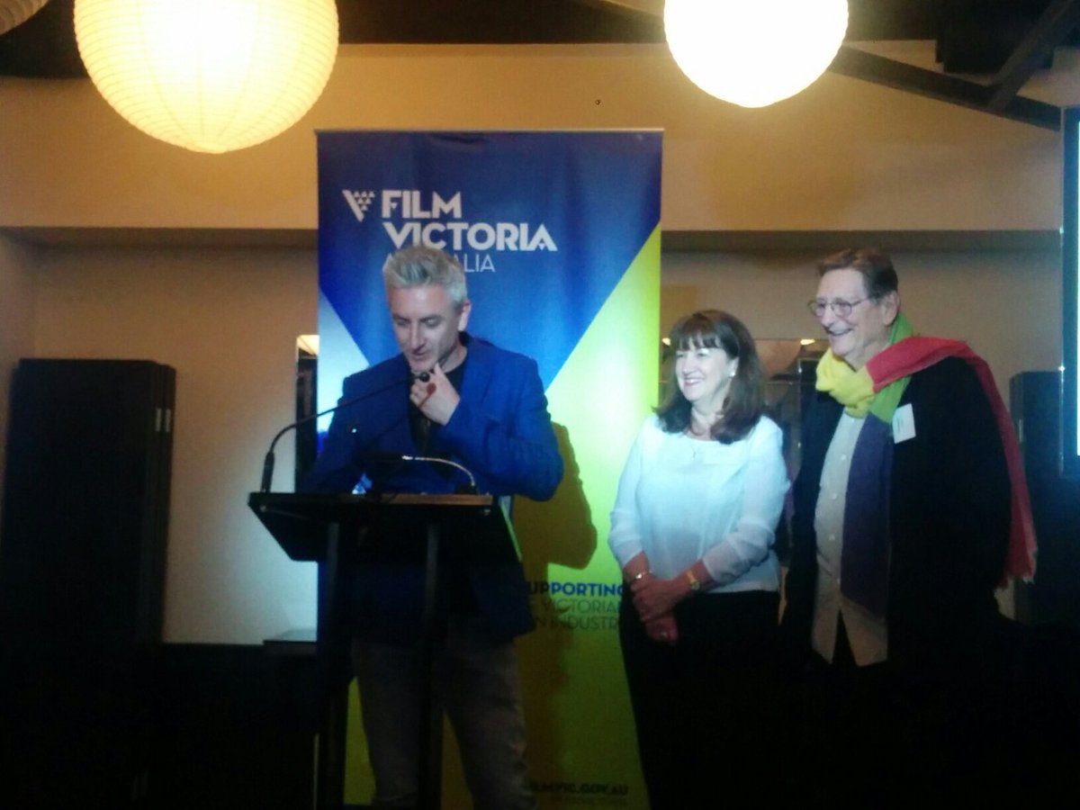 wearevicscreen's tweet photo. Director Greg McLean of cult movie #WolfCreek is honoured with the inaugural Fred Schepisi Award // @GregECP #ScreenLeader https://t.co/WSaqiOjiwb