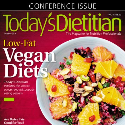 TodaysDietitian's tweet photo. The "whole foods, plant-based diet," a low-fat vegan diet  focusing on whole plant foods, is gaining traction. https://t.co/qLnj5TA2qJ https://t.co/6vf4XiZ2l2