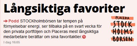 Nytt avsnitt ute. Bla om förnyelsebart på börsen, monsterslakten i LM och <a href="/par_stahl/">Pär Ståhl</a> 's långsiktiga aktiefavoriter avanza.se/placera/redakt…