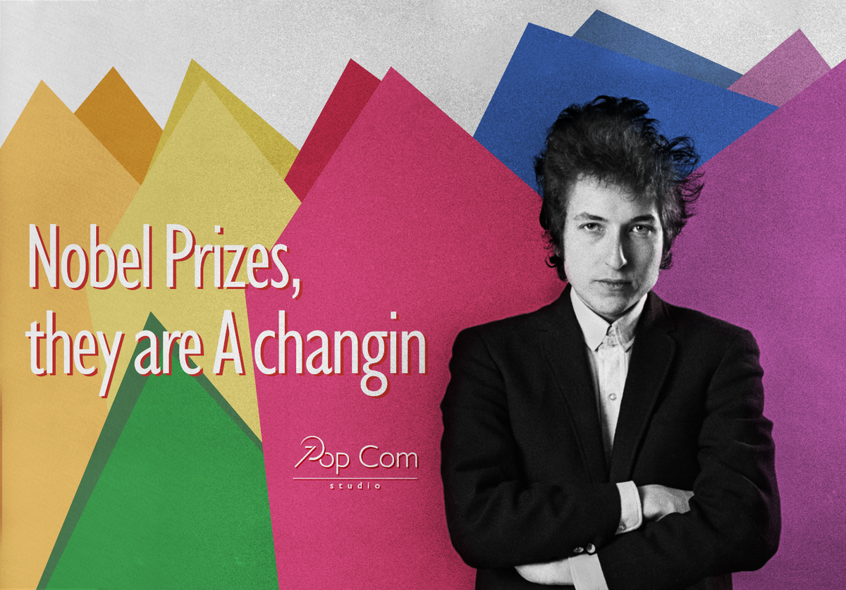 popcomstudio's tweet photo. #BobDylan non ha cambiato solo i tempi, ma anche il premio Nobel! ❤️ https://t.co/UaGczTpgfn