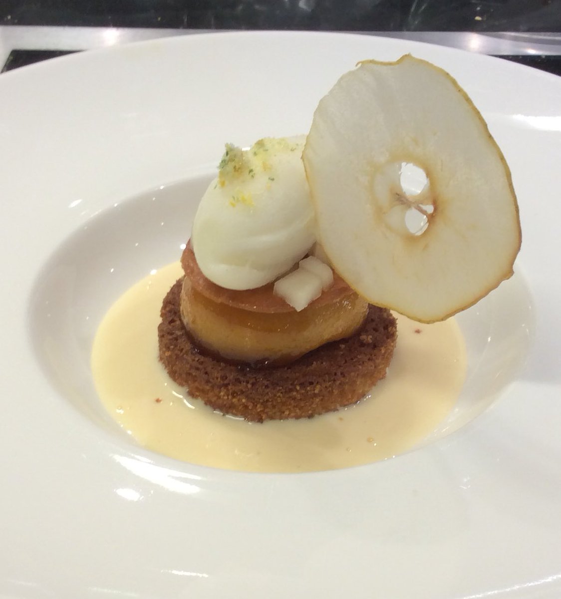 It's desserts day on our stage course today....first up is the beautiful pear almondine!