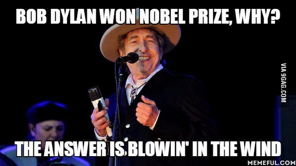 9GAG's tweet photo. Nobody wrote hymns for whole generations like him. #bobdylan https://t.co/FbWKcgnbK5 https://t.co/t8glB37l2K