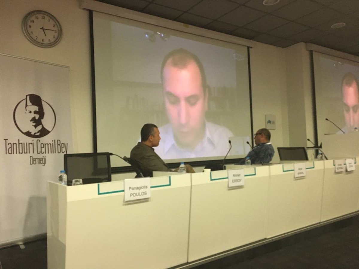 cemilbeysym's tweet photo. Panagiotis Poulos skype üzerinden bildirisini sunuyor. https://t.co/BTmV1nYQEM