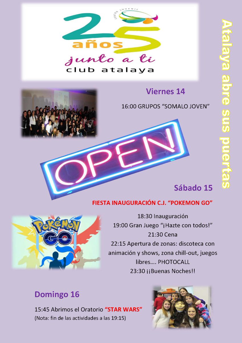 ClubAtalaya's tweet photo. Este fin de semana comienzan las actividades! https://t.co/kzpgmJSJ62