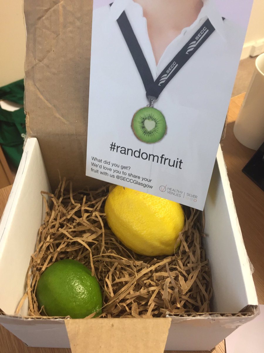 FusionMandE's tweet photo. Strange parcel received today at HQ @SECCGlasgow #randomfruit #healthyeating https://t.co/J8fh8NY0Z4