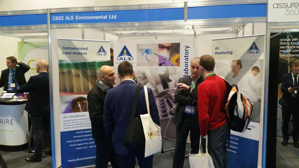 ALSUKIreland's tweet photo. Got any questions for Chris following his talk on #asbestos #bluebook? Come and meet the team @ContaminationEx #Contam2016 https://t.co/xaQtneNQYy