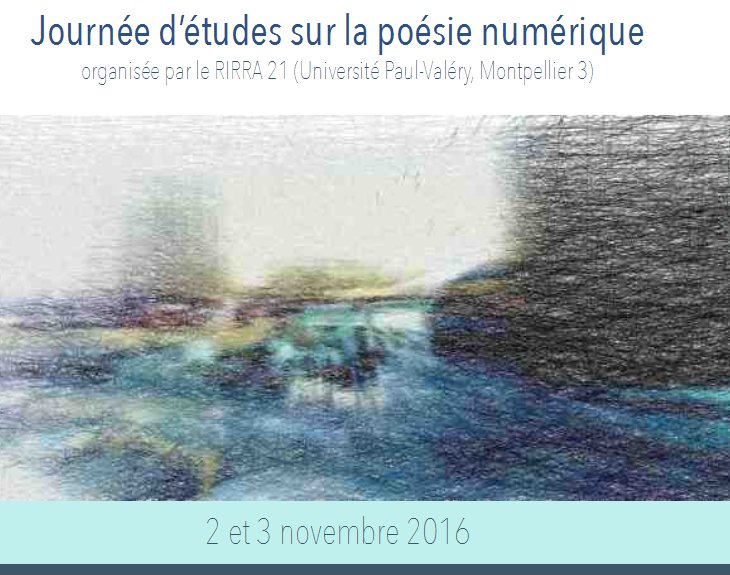 ActionParallele's tweet photo. #colloque #Lapoésienumérique le 2 et 3 nov #RIRRA21 @univpaulvalery #ESBAMA https://t.co/vNvlVHjmD4