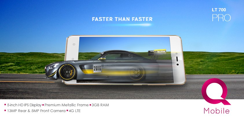 QMobileDigital's tweet photo. The #LT700Pro let you play games, socialize, launch apps at a #FasterthanFaster speed.
#QMobile https://t.co/dSAJ4mfXwe