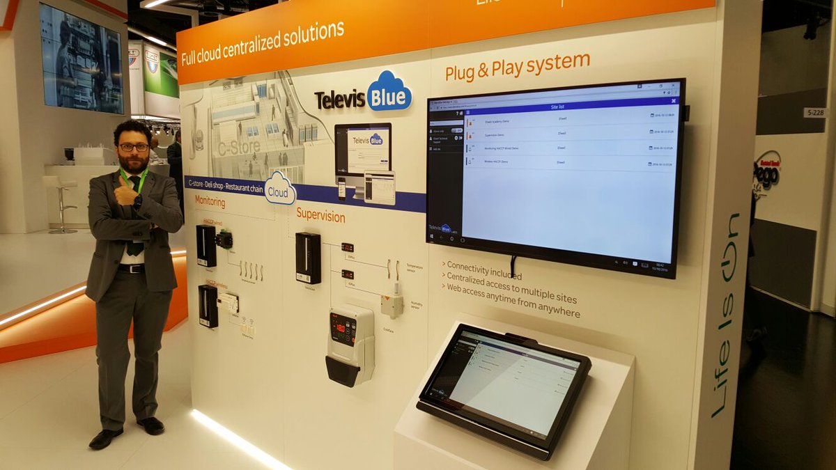 maximussan's tweet image. Schneider-Electric Eliwell TelevisBlue at Chillventa. #HACCP on cloud. #IoT based on Tempestive BigDataCollector