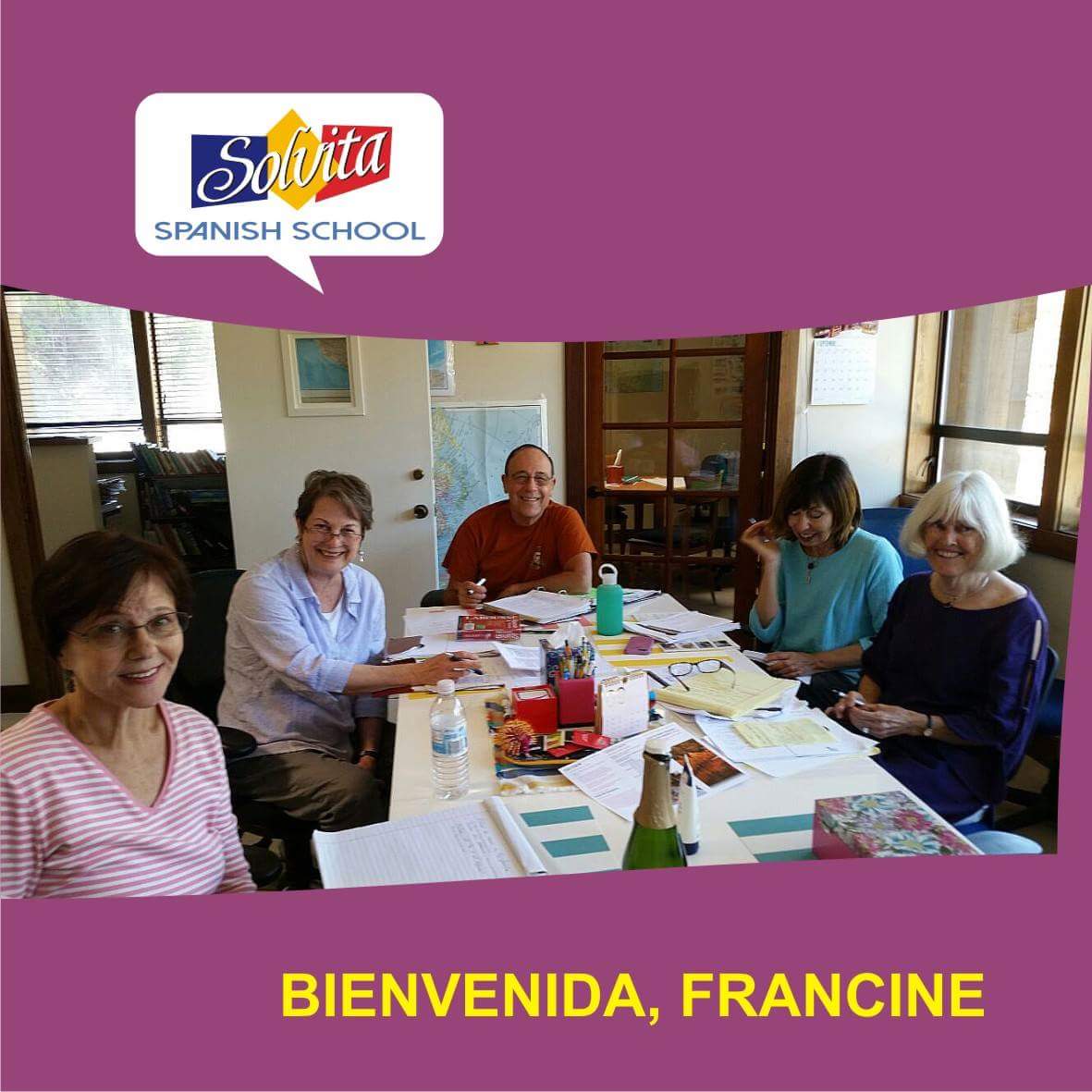 SolvitaSpanish's tweet photo. #newstudent #Spanish Our family is growing: Welcome Francine to our Tuesday group! https://t.co/dyw5Pv46ZM
