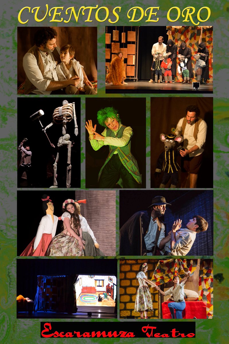 Este sábado 15 de octubre a las 18:30 h. Teatro Peñuelas de #Cigales la compañía <a href="/EscaramuzaT/">Escaramuza Teatro</a> presenta "Cuentos de Oro" Entrada 4 €
