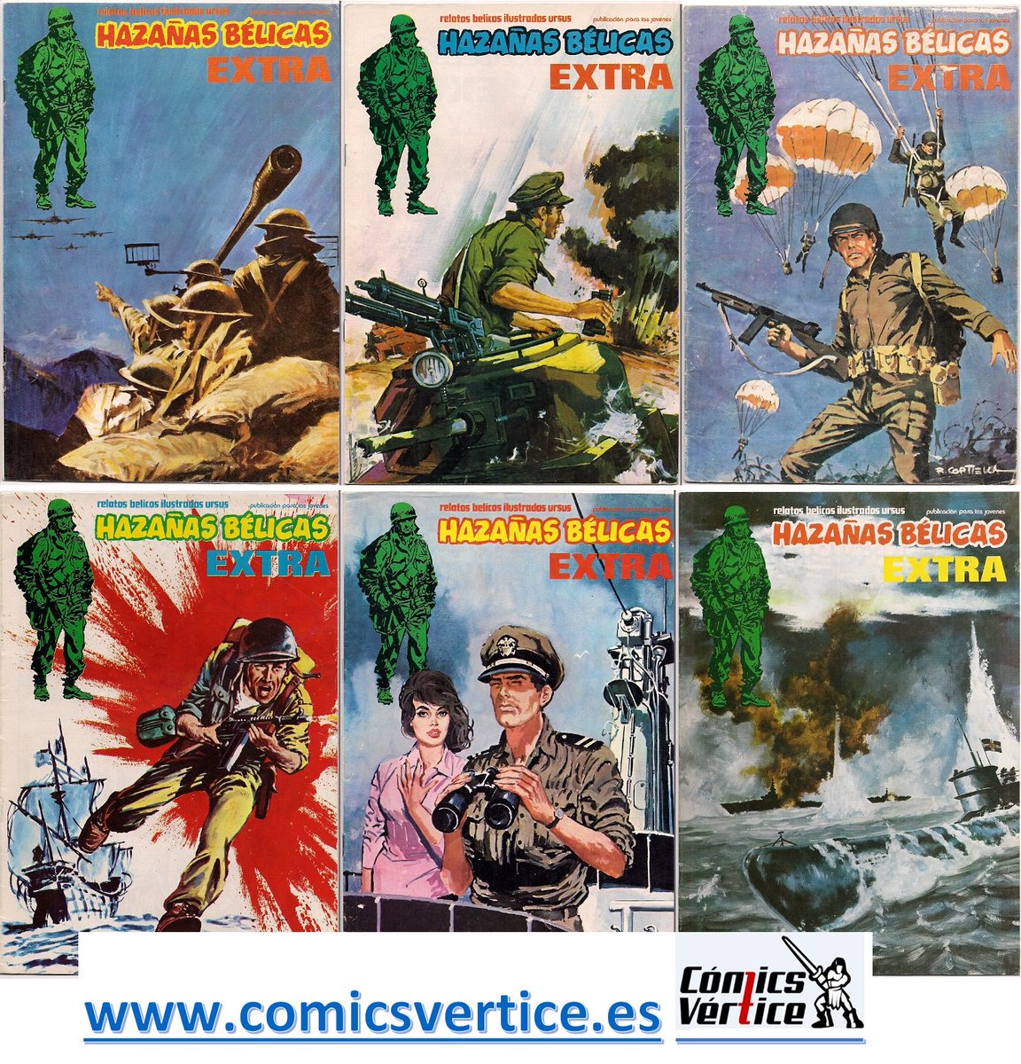 #Hazañas bélicas, también publicado por #Ursus en los 70 y algo más en los 80. Disponible en #cómics #vértice. 
comicsvertice.es/index.php?id_c…