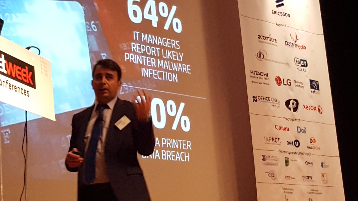 netweek_gr's tweet photo. Now presenting: Konstantinos Dimitriadis, #Printing Systems Country Category Lead, @HPHellas #itdf16gr https://t.co/a6RoHameaz