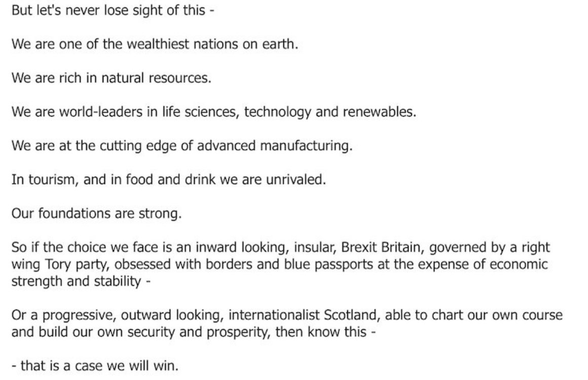 .<a href="/NicolaSturgeon/">Nicola Sturgeon</a>'s closing paras lay out the narrative for #indyref2. Expect this to be repeated &amp; repeated.