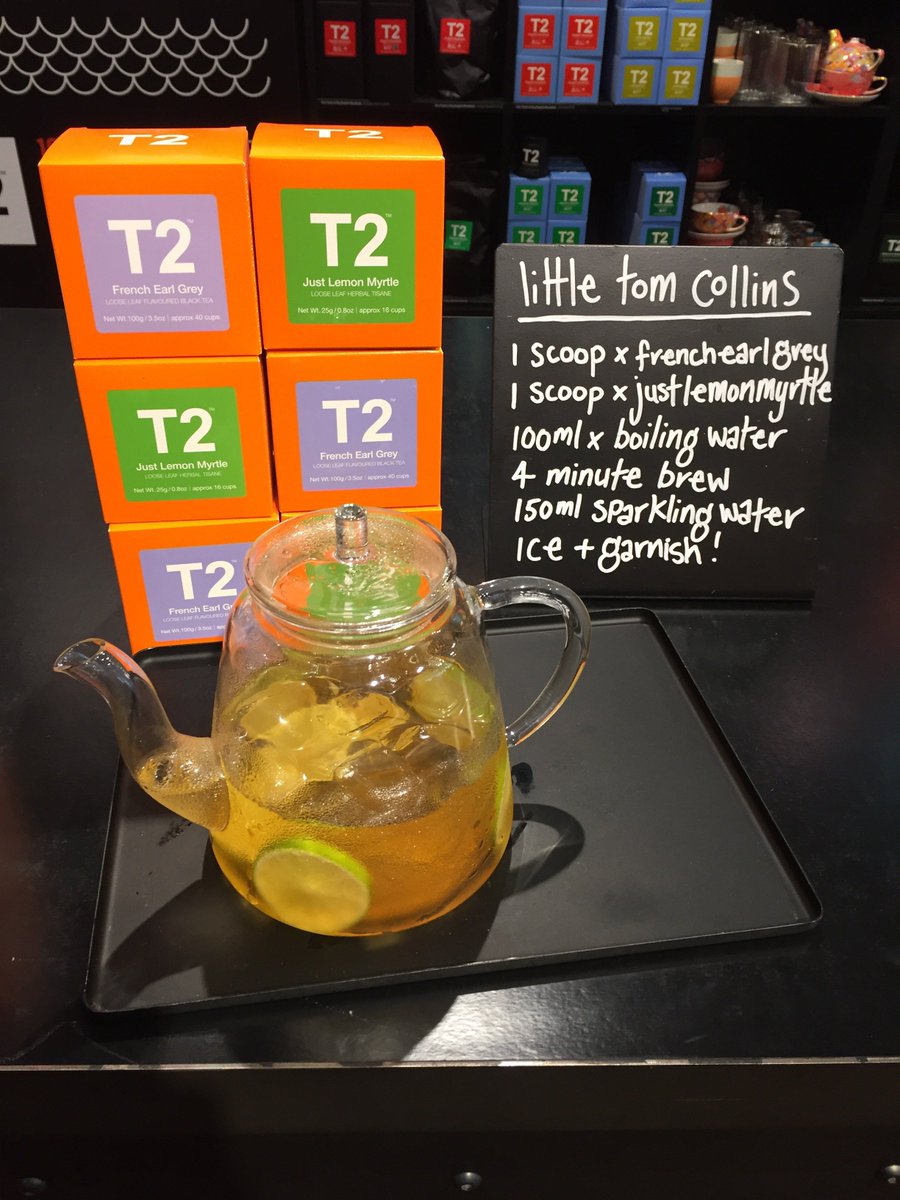 T2teaCheltenham's tweet photo. Lemon Myrtle &amp; French Earl Grey, the perfect sparkling treat. #DrinkMoreTea #T2Moments #TreatYourself #T2Cheltenham #TeaParadise https://t.co/rCjyjaf63M