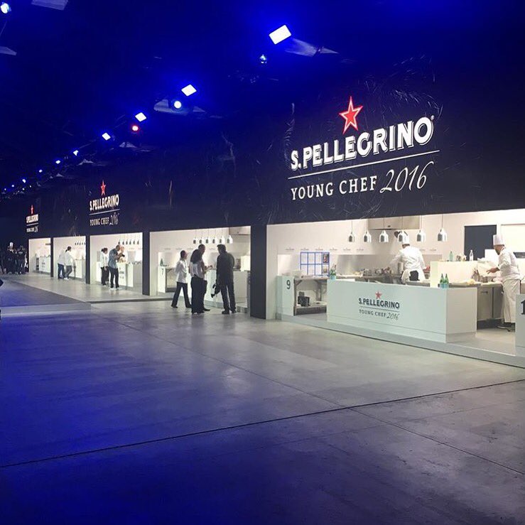 <a href="/David_Higgs/">David Higgs</a> at the San Pellegrino Young Chef 2016. Stage is set &amp; the young chefs are cooking. #SPYoungChef2016.