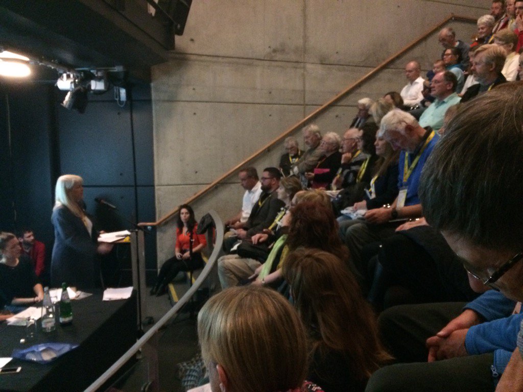 Meanwhile, across the Clyde at #IdeaSpace, it's a full house for #OurLand panel