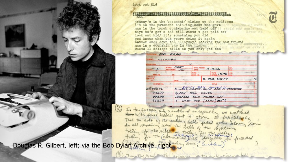 nytimes's tweet photo. Inside Bob Dylan's secret archive. From March 2016: https://t.co/mIgIldv3DA https://t.co/AJld2uWWNI