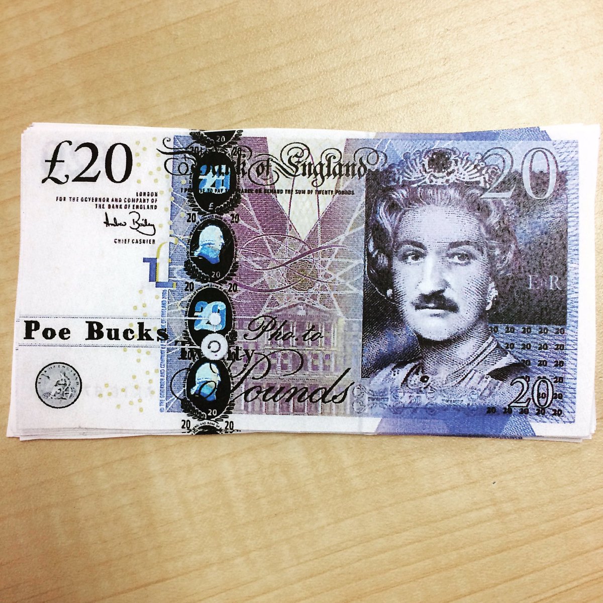 MsPerez_PoeLand's tweet photo. The new Poe bucks #2016-2017 #ClassCash #EdgarAllanPoe #PoeBucks #EdChat #MiddleSchool #ClassRewardSystem https://t.co/HrDBMcthKQ