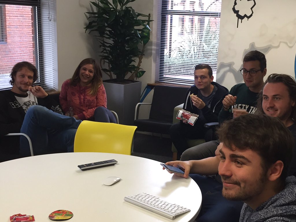 05anna's tweet photo. Some of the @ZetaAgency crew watching the #starwars trailer. excitement at the agency! https://t.co/w5ZWE8rc5r