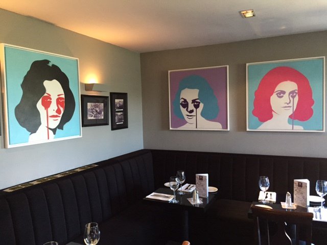 TheChequersMG's tweet photo. Looking forward to the Pure Evil charity event tonight in aid of the Breast Unit charity. Amazing artwork gracing our walls in advance of it https://t.co/Q8yMhFud7Z