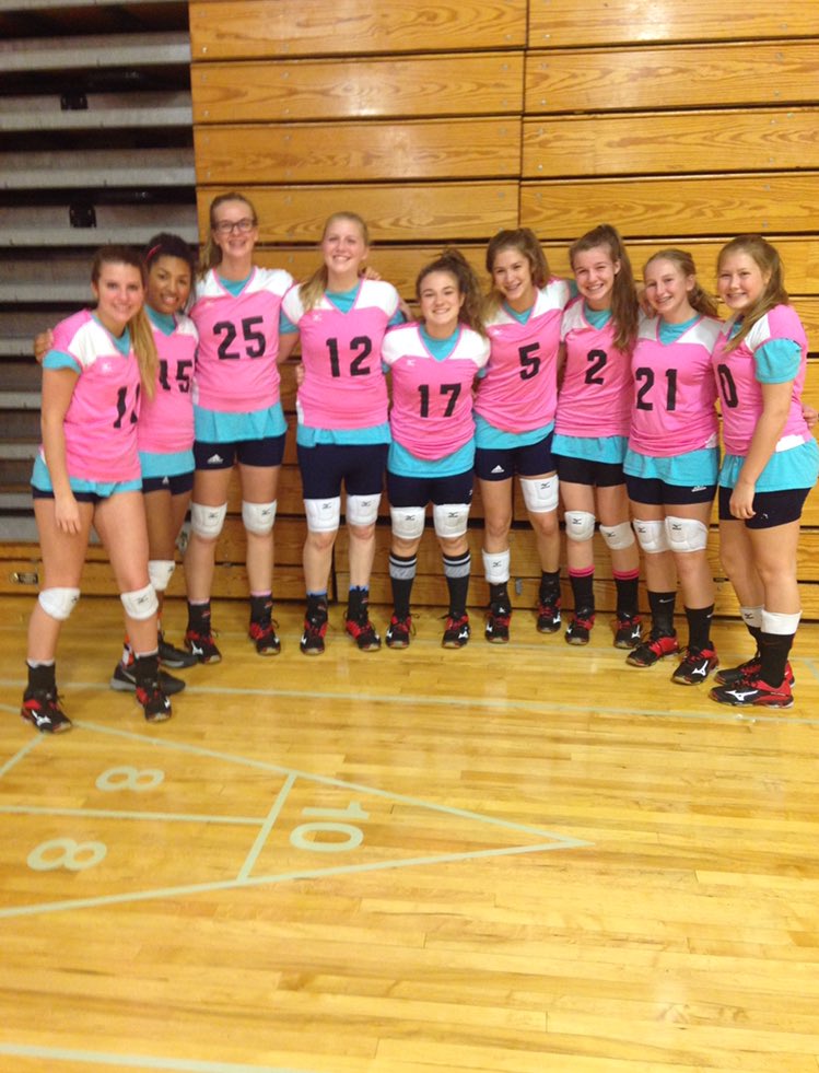 We are pink out ready for tonight's game at Hillcrest! Sophomore at 4:30 JV and Varsity to follow. #itsallaboutteam