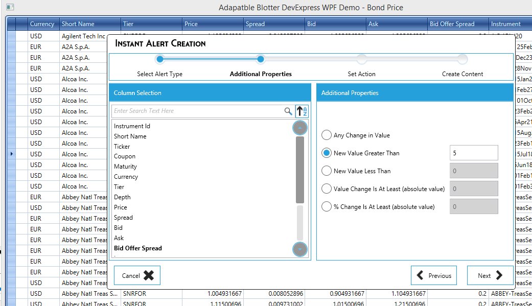 AdaptableTools's tweet image. AdaptableBlotter #RegTech Instant Alerts just got even better; users can now trigger alerts if new value exceeds relative or absolute limits