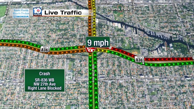 Crash on SR-836 WB at NW 27th Ave #traffic https://t.co/2dqCQbdWdw
