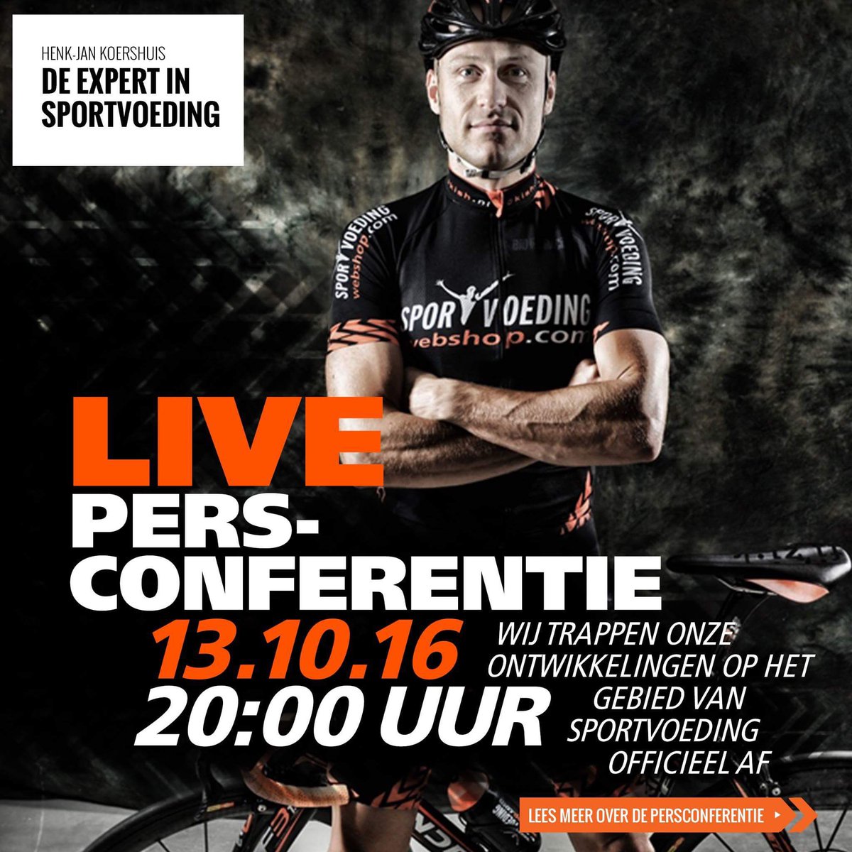 SportvoedingWeb's tweet image. Vanavond: 20:00uur LIVE persconferentie Over de nieuwste ontwikkeling in #sportvoeding door Henk-Jan Koershuis
sportvoedingwebshop.com/blog/2016/10/0…
