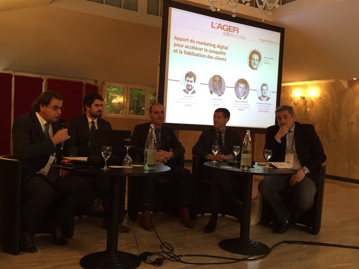 Table ronde à #AMtechday sur le marketing digital pour fidéliser les clients #assetmanagement