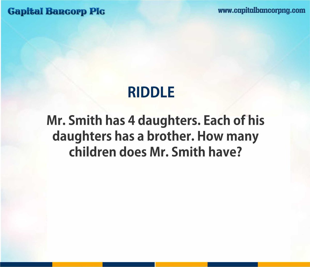 Mr Smith Has 4 Daughters Riddles The Mr Smith Had 4